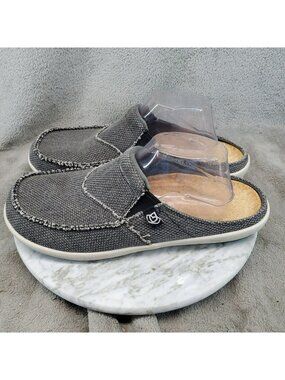 Spenco Shoes Womens Size 11 Gray Canvas Slip On Siesta Slide Mule